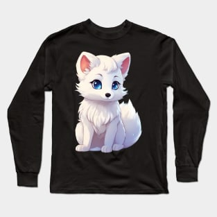 Playful Frosty Baby Arctic Fox Long Sleeve T-Shirt